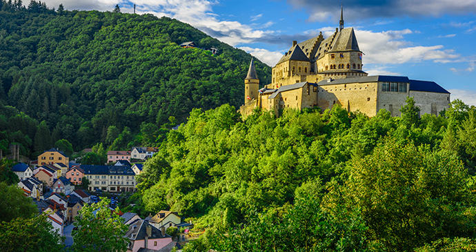 Vianden Castle Vianden Luxembourg Europe by Mikel Trako