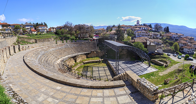Roman amphitheatre, amphitheatres Ohrid North Macedonia by ColorMaker Shutterstock