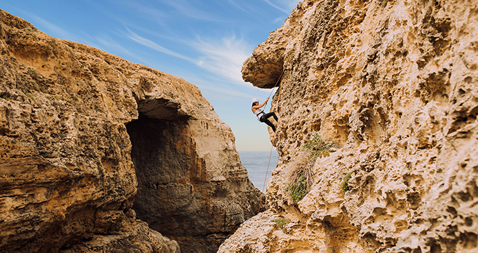 Rock climbing Gozo Malta by Visit Malta