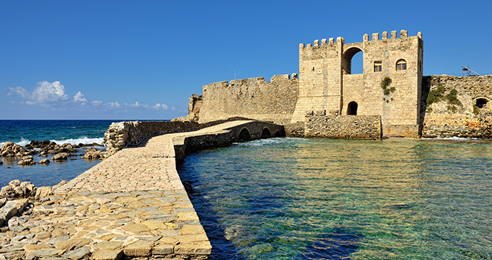 Methoni castle Peloponnese Greece Europe by Oleg Znamenskiy Shutterstock