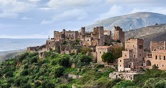 Vathia Mani Peninsula Peloponnese Greece by Takis Bks shutterstock