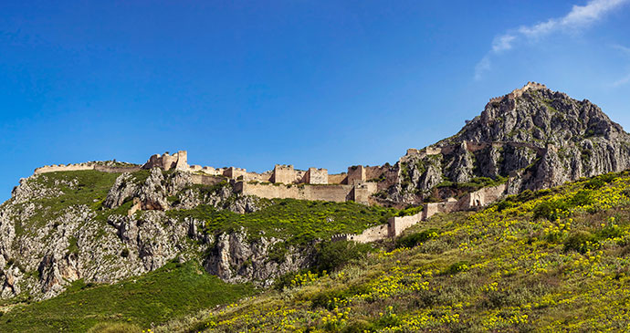 Acrocorinth Ancient Corinth The Peloponnese Greece by TakB Shutterstock