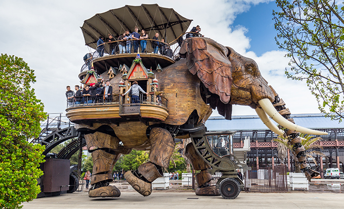 Mechanical elephant, Nantes, The Vendée, France by DaLiu, Shutterstock 