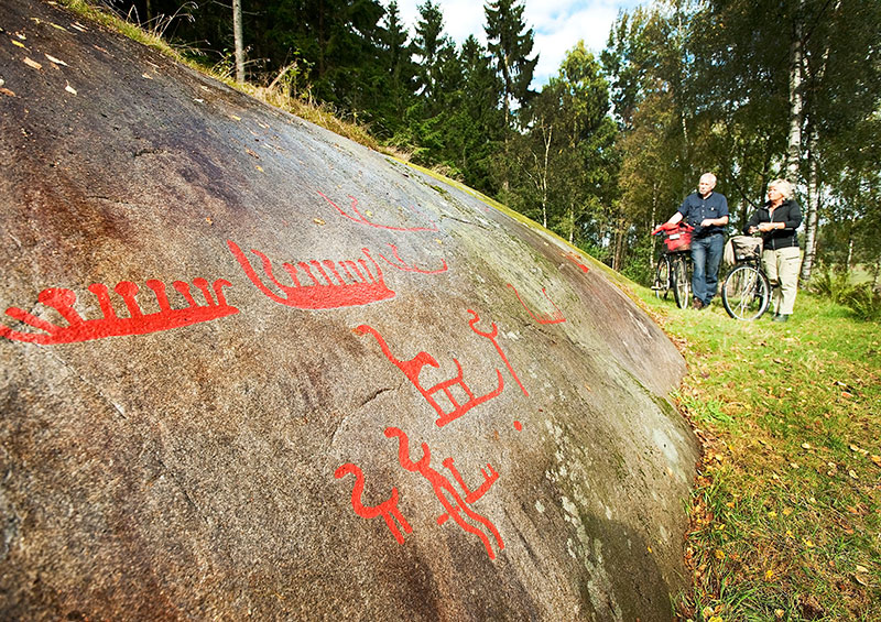 Rock carvings Vitlycke Museum, West Sweden 