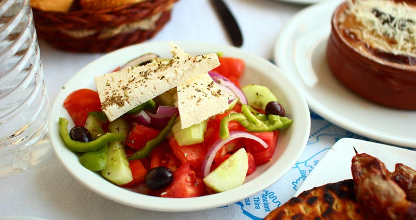 Greek salad Peloponnese Greece Europe by photoantenna flickr