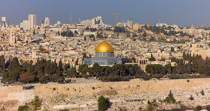 View of Temple Mount Jerusalem Israel by Godot13, Wikimedia Commons