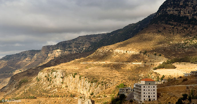 A view over mountains and valley from Jezzine, Lebanon © Paul Doyle