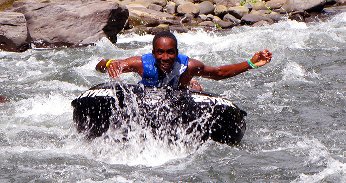 River tubing Dominica by Paul Crask 