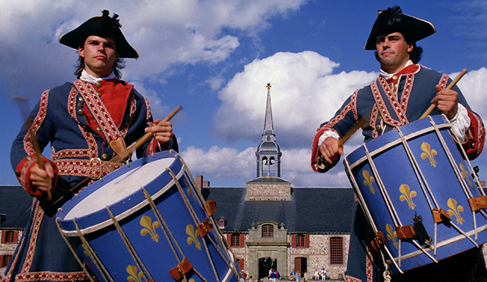 Drummers, Fortress of Louisbourg National Historic Site Nova Scotia Canada by Tourism Nova Scotia