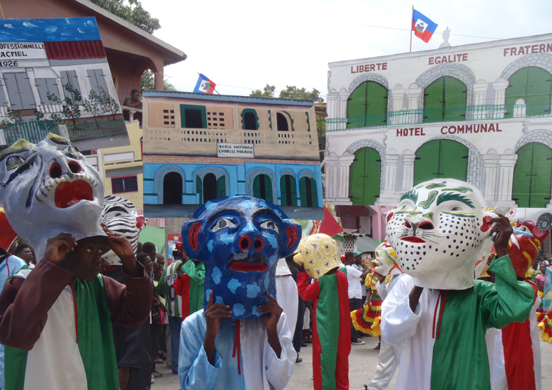 Elaborate masks for Jacmel Carnival, Haiti by Paul Clammer