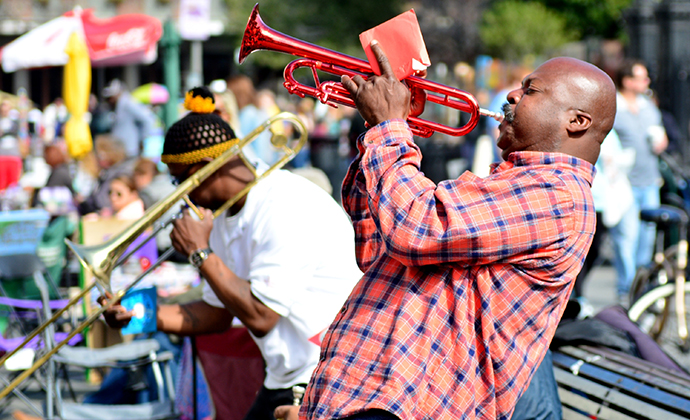 Jazz musician New Orleans USA by Chuck Wagner Shutterstock