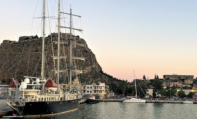 Nafplion harbour Peloponnese Kidding Around by Adrian Phillips