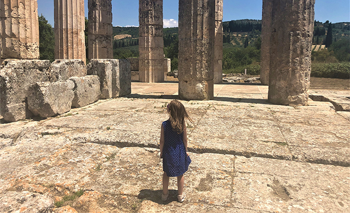 Temple of Zeus Nemea Peloponnese Kidding Around by Adrian Phillips 