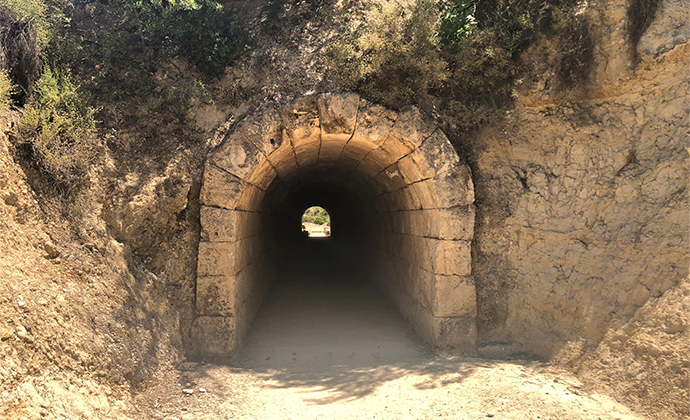 Tunnel at Nemea Peloponnese Kidding Around by Adrian Phillips 