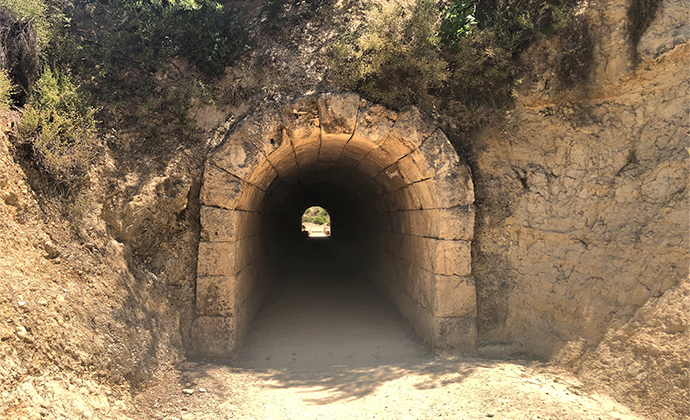 Tunnel at Nemea Peloponnese Kidding Around by Adrian Phillips