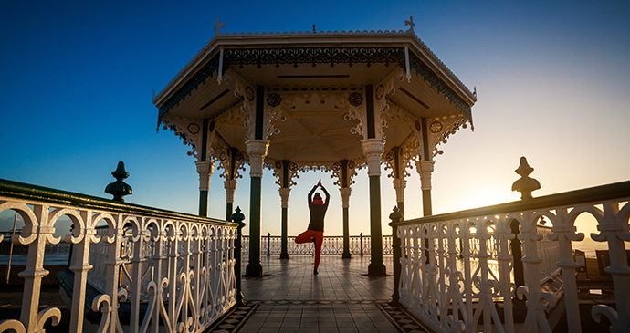 Hot yoga Brighton England UK Anna Ewa Bienek Shutterstock