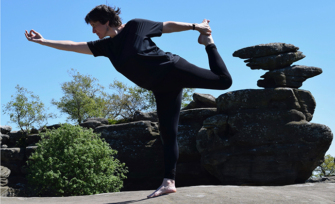 Yoga Brimham Rocks North Yorkshire by Paddy McEntaggart