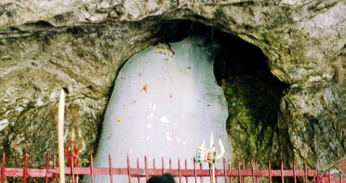 Shivan lingam Amarnath Cave Ladakh India by Iain Campbell