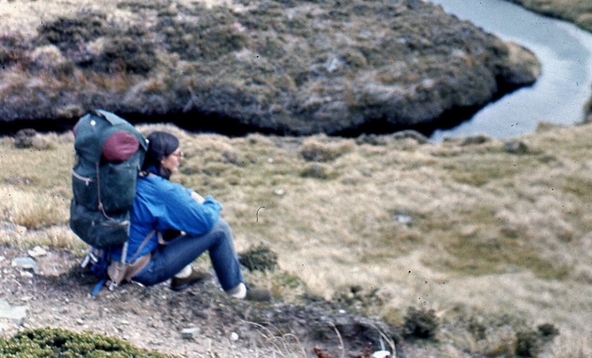 Hilary enjoying the Falkland Islands in 1974