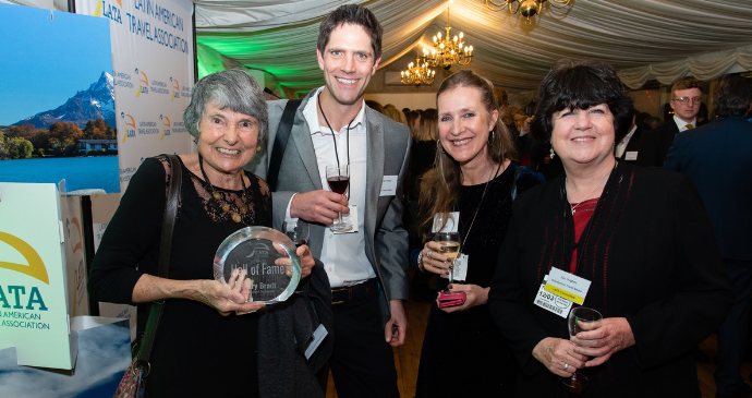 Hilary Bradt, Adrian Phillips, Claire Antell and Lyn Hughes at the LATA awards ceremony, House of Commons, London © LATA