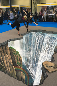 Victoria Falls 3D artwork, Destinations Show London © Zambia Tourism