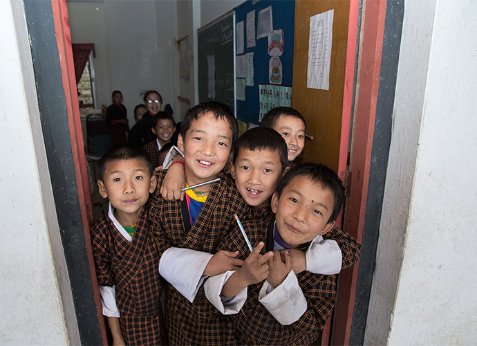 School children Bhutan by letusgophoto
